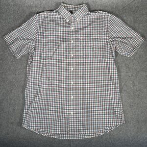 LL Bean Shirt Mens L-Tall traditional Fit Canvas Button Down Outdoors Vintage